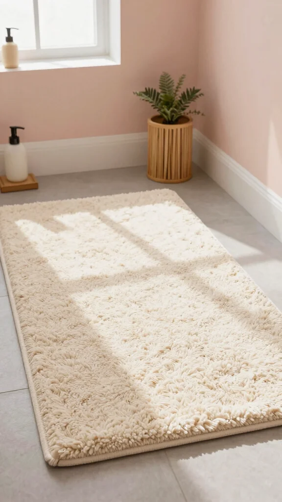 10 UGG-Style Plush Bathroom Rug Ideas for Ultra-Cozy Underfoot Comfort - 1. The Classic Creamy UGG-Style Rug 1