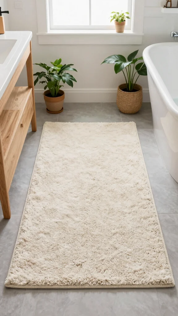10 UGG-Style Plush Bathroom Rug Ideas for Ultra-Cozy Underfoot Comfort - 8. Eco-Friendly Cotton Blend Rugs 1