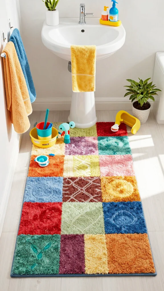 11 5x7 Bathroom Rug Ideas for a Generous Room-Filling Floor Layer - 6. Recycled Material Rugs 1