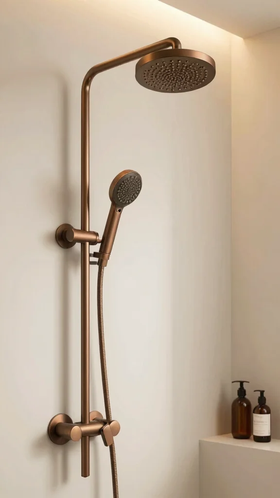 11 Bronze Shower Head Ideas for a Warm Vintage-Inspired Bathroom - 11. Customizable Modular Bronze Shower Head 1