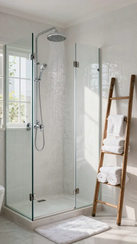 11 Chrome Shower Head Ideas for a Classic Polished Bathroom Look - 1. Vintage-Rainfall Shower Head 1