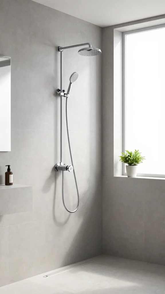 11 Chrome Shower Head Ideas for a Classic Polished Bathroom Look - 2. Sleek Wall-Mounted Shower Heads 1