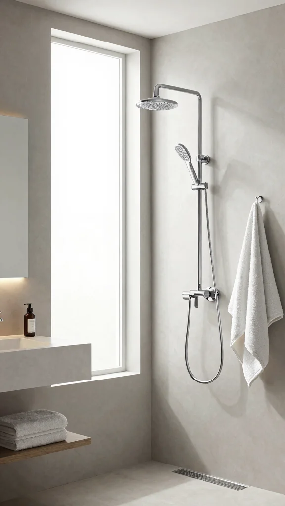 11 Chrome Shower Head Ideas for a Classic Polished Bathroom Look - 7. Pivoting Shower Heads 1