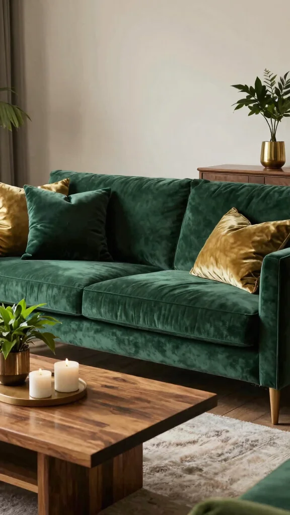 11 Dark Green Pillow Ideas for a Moody Rich Living Room or Bedroom - 1. Velvet Elegance: The Luxurious Touch 1