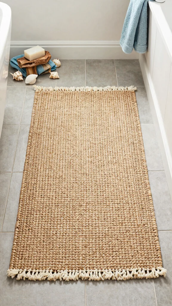 11 Eco-Friendly 4x6 Bathroom Rug Ideas for a Larger Bathroom or Double Vanity - 4. Sisal Rugs for a Coastal Vibe 1
