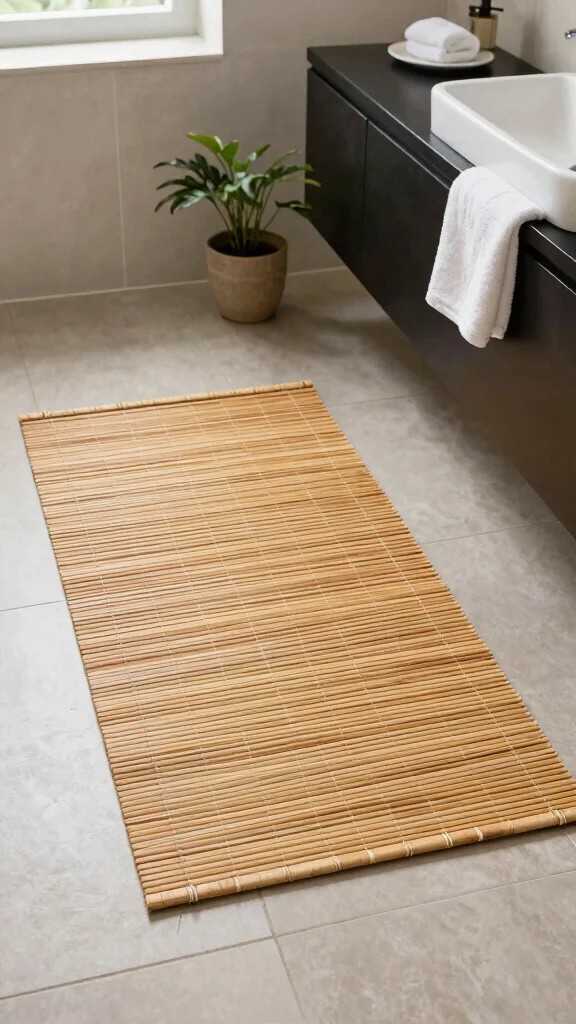 11 Eco-Friendly 4x6 Bathroom Rug Ideas for a Larger Bathroom or Double Vanity - 5. Bamboo Bathroom Rugs for a Zen Environment 1