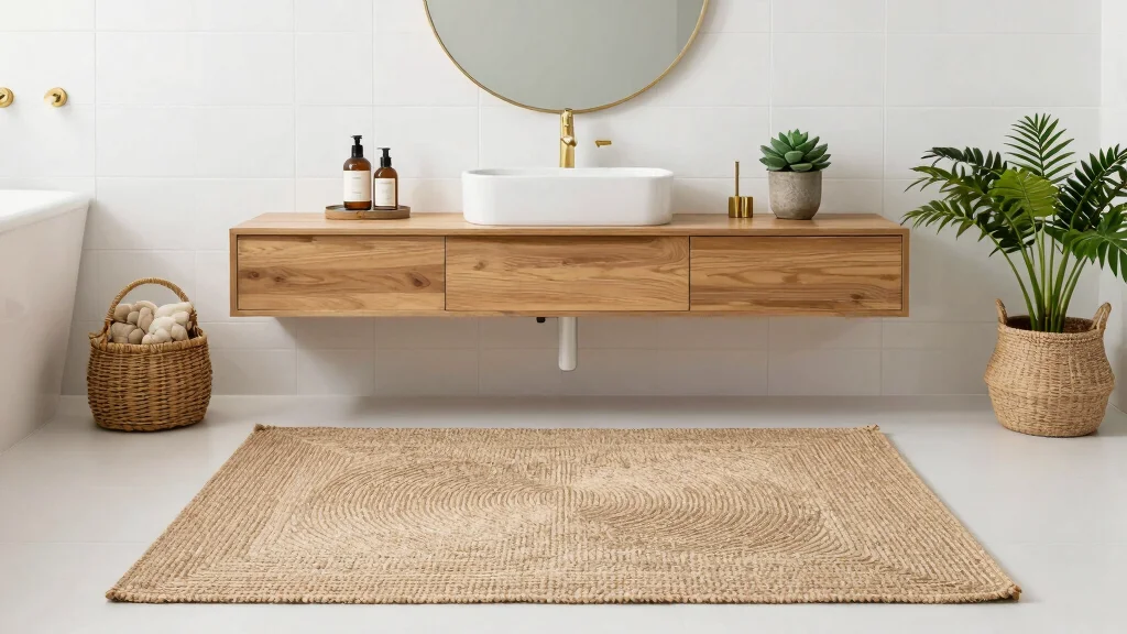 11 Eco-Friendly Half-Circle Bathroom Rug Ideas for Sustainable Home Decor