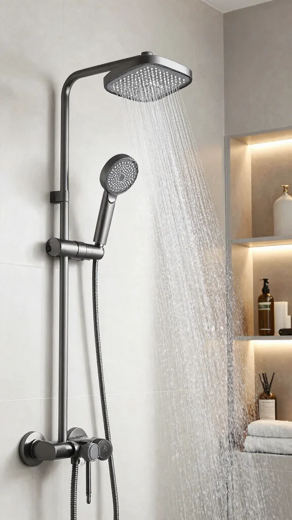 11 LED Shower Head Ideas for a Colorful Temperature-Sensing Shower Experience - 7. Multi-Function Shower Heads: The Ultimate Versatility 1
