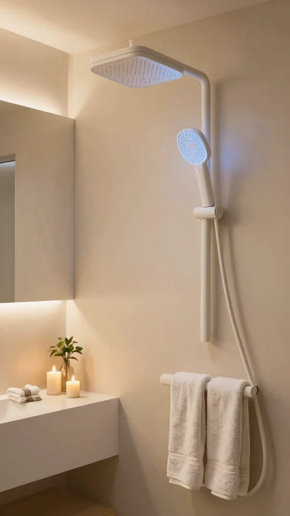 11 LED Shower Head Ideas for a Colorful Temperature-Sensing Shower Experience - 9. Spa-Like Features: Elevating Your Home Shower Experience 1