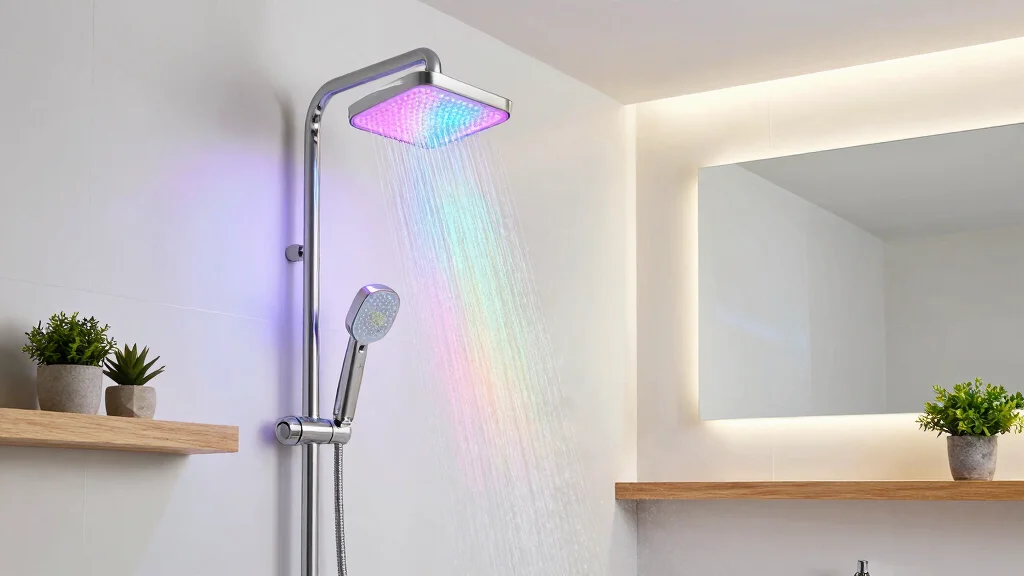 11 LED Shower Head Ideas for a Colorful Temperature-Sensing Shower Experience