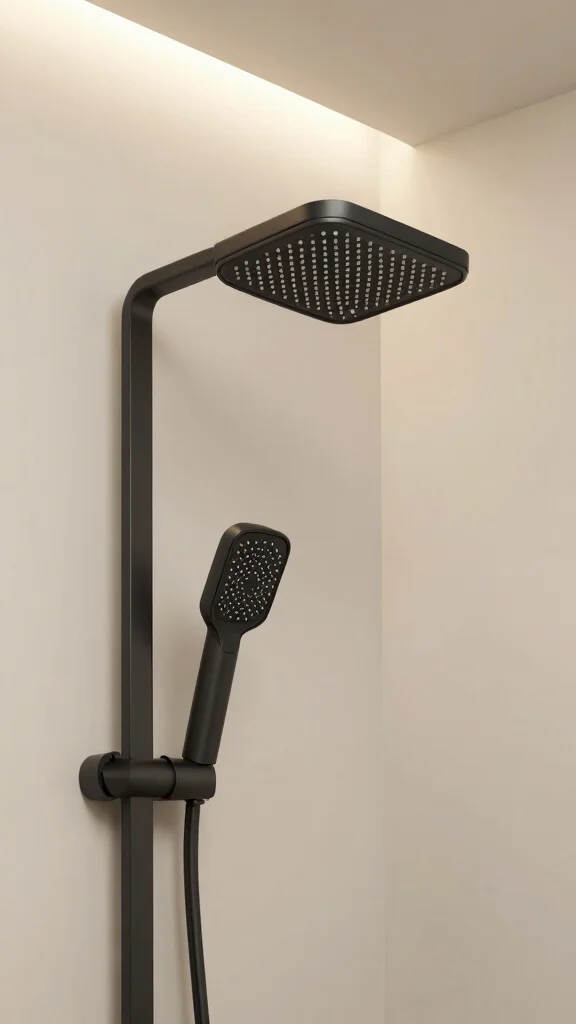 11 Matte Black Shower Head Ideas for a Bold Contemporary Bathroom - 10. Compact Matte Black Shower Heads 1