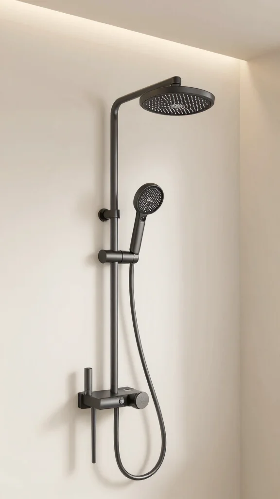 11 Matte Black Shower Head Ideas for a Bold Contemporary Bathroom - 7. Smart Shower Heads for Modern Living 1
