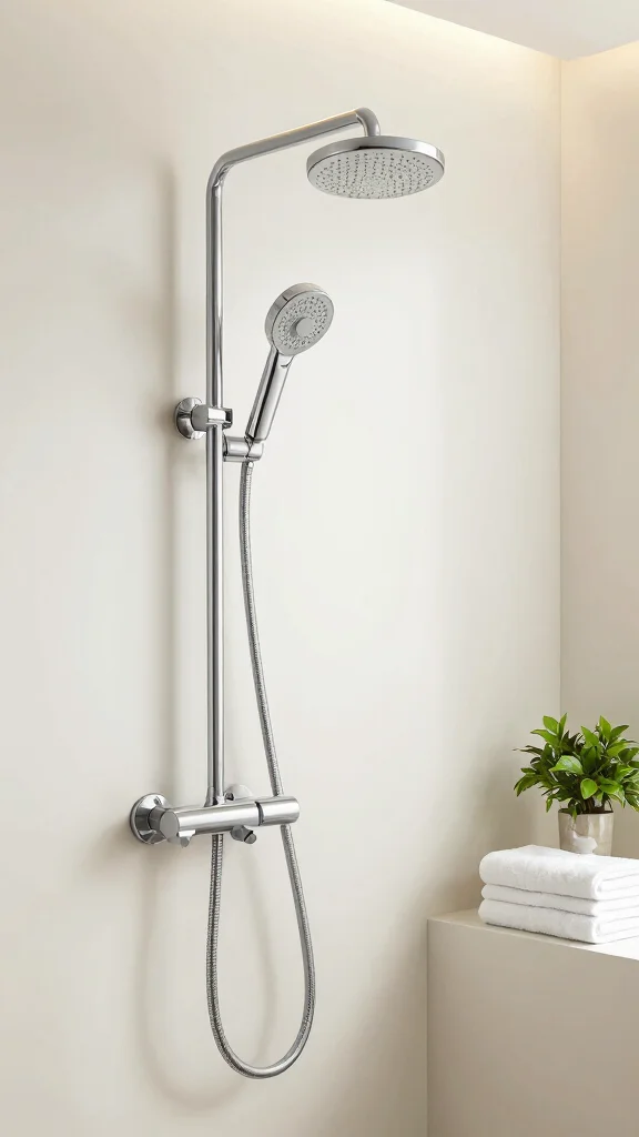 11 Shower Head Extender Ideas for Better Reach and More Flexible Positioning - 10. Easy-Clean Shower Head Extender 1
