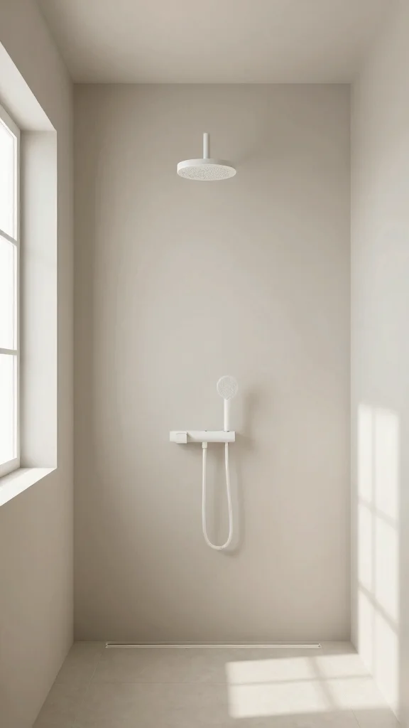11 Shower Head Extension Arm Ideas for the Perfect Angle and Height - 5. Minimalist Designs for Small Spaces 1
