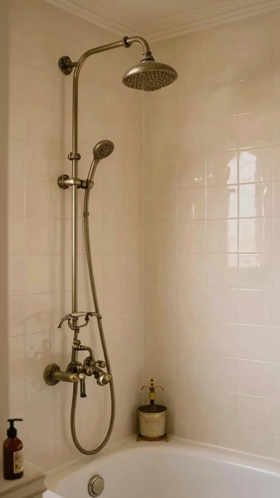 11 Shower Head Extension Arm Ideas for the Perfect Angle and Height - 8. Vintage-Inspired Extensions 1