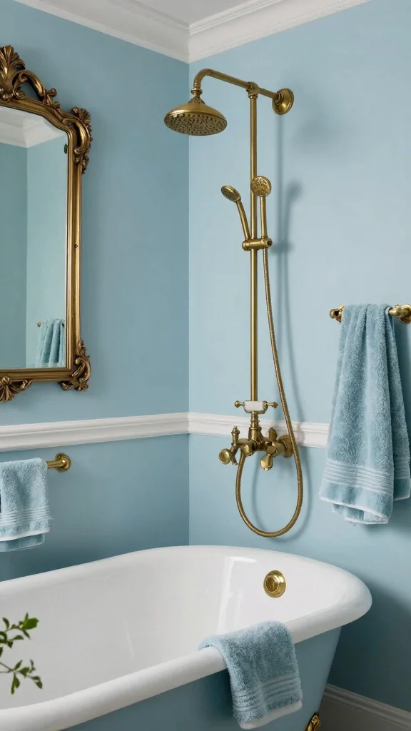 11 Shower Head and Separate Handheld Ideas for a Flexible Setup - 2. Vintage-Inspired Dual Shower System 1