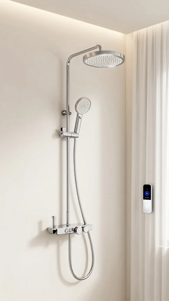 11 Shower Head and Separate Handheld Ideas for a Flexible Setup - 7. Luxurious Dual Shower Heads with Programmable Features 1