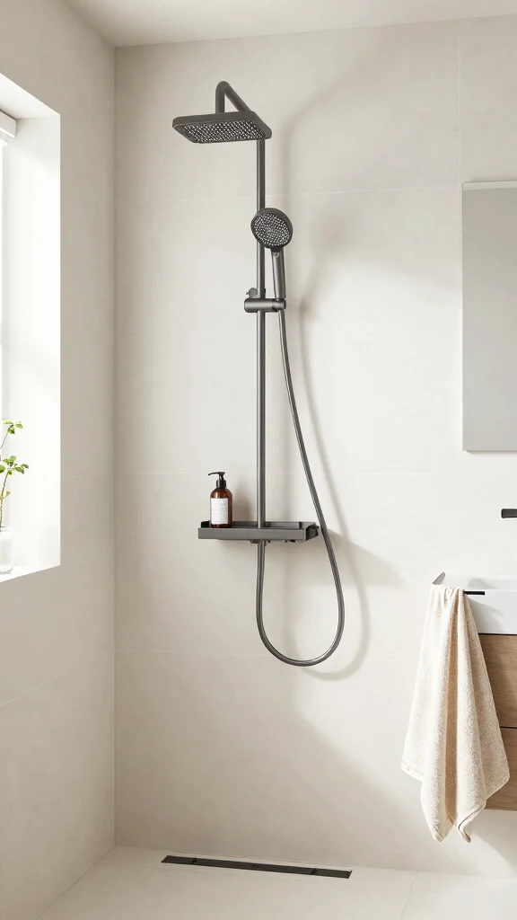 11 Shower Head and Separate Handheld Ideas for a Flexible Setup - 8. Compact Shower Heads for Small Bathrooms 1
