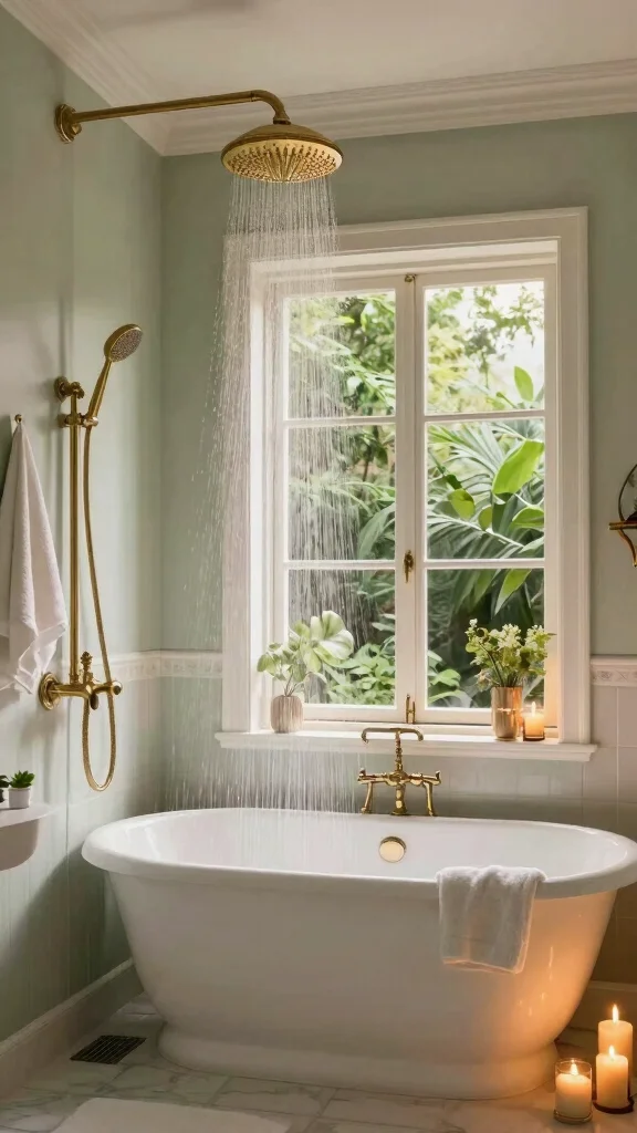 11 Vintage Shower Head Ideas for a Classic Period-Inspired Bathroom - 11. Vintage Style Rain Shower Heads 1