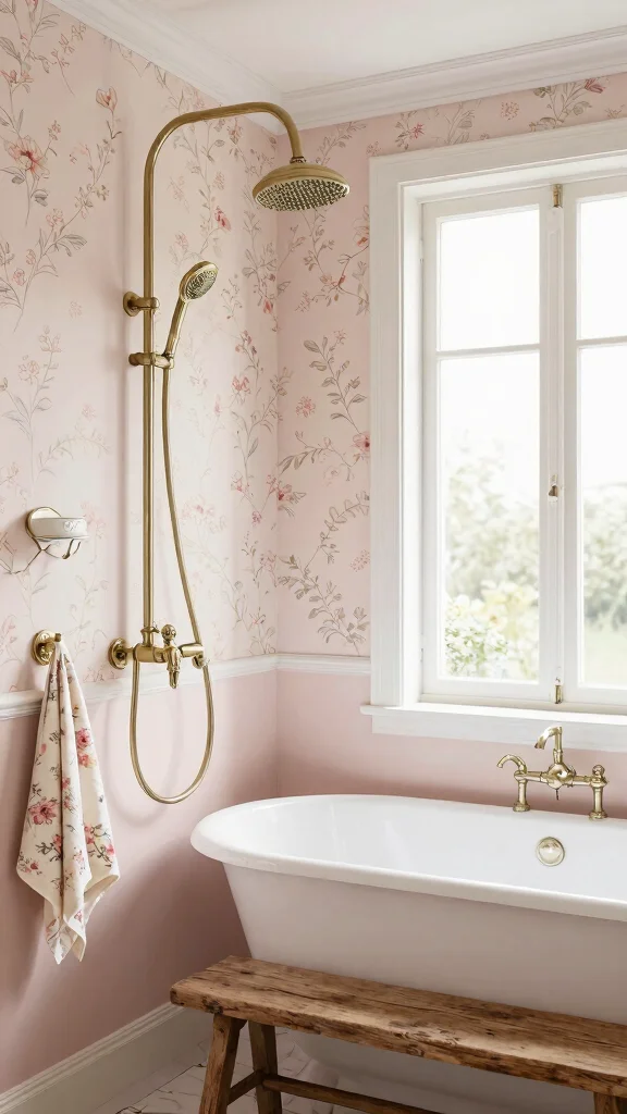11 Vintage Shower Head Ideas for a Classic Period-Inspired Bathroom - 6. French Country Elegance 1