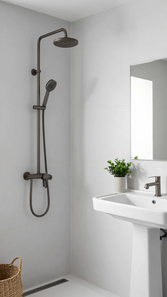 11 Vintage Shower Head Ideas for a Classic Period-Inspired Bathroom - 7. Minimalist Vintage 1