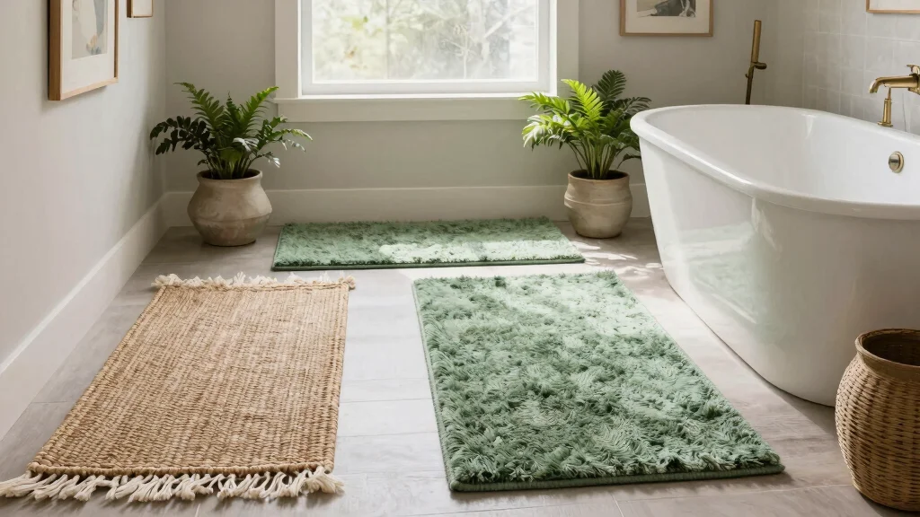 12 Bathroom Rug and Runner Ideas for a Layered Cohesive Floor