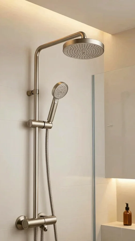 12 Brushed Nickel Shower Head Ideas for a Timeless Versatile Finish - 4. Multi-Function Shower Heads 1