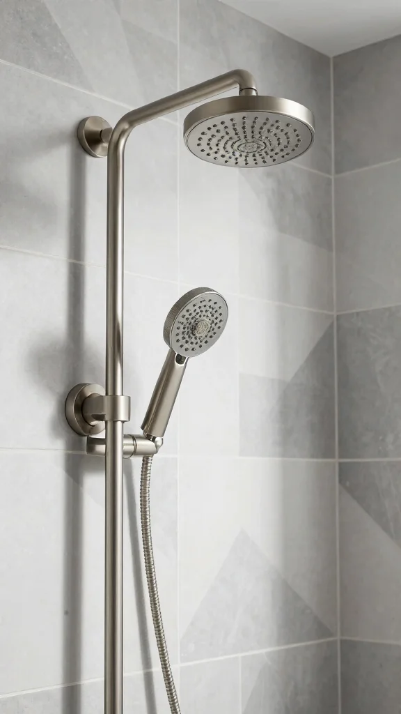 12 Brushed Nickel Shower Head Ideas for a Timeless Versatile Finish - 6. Contemporary Spiral Shower Heads 1