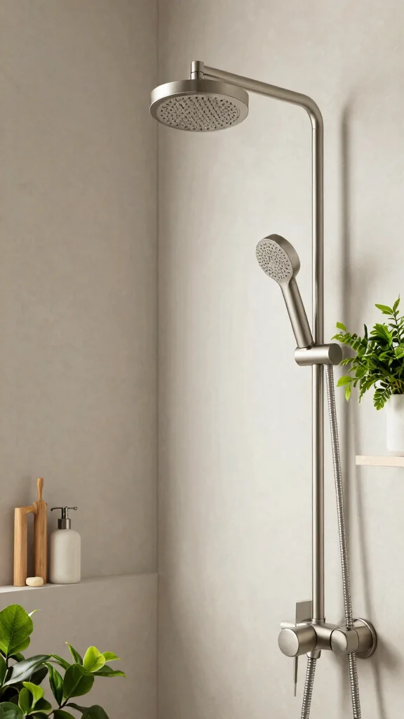 12 Brushed Nickel Shower Head Ideas for a Timeless Versatile Finish - 8. Energy-Efficient Shower Heads 1