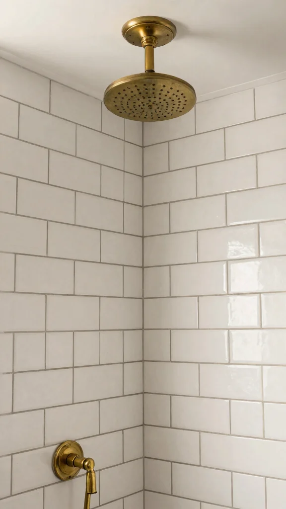 12 Ceiling-Mounted Shower Head Ideas for a Clean Architectural Bathroom - 6. Vintage-Inspired Ceiling Showers 1
