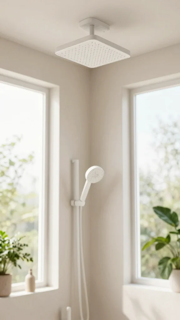 12 Ceiling-Mounted Shower Head Ideas for a Clean Architectural Bathroom - 8. Eco-Friendly Shower Heads 1