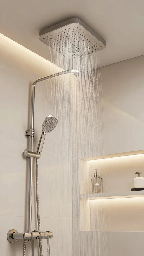 12 Ceiling Rain Shower Head Ideas for an Immersive Spa-Quality Shower - 12. Combining Features 1