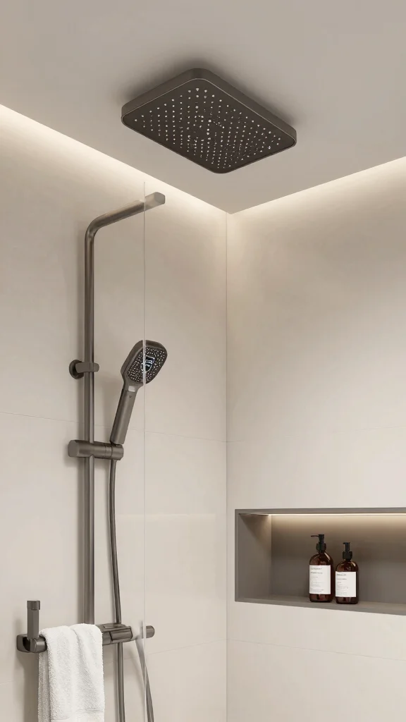 12 Ceiling Rain Shower Head Ideas for an Immersive Spa-Quality Shower - 8. Customizable Experiences 1