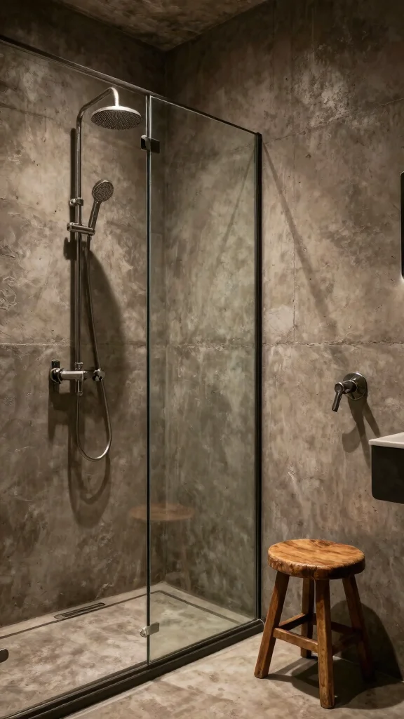 12 Double Shower Head Ideas for Walk-In Showers and Master Baths - 4. Industrial Chic: Exposed Pipes with Double Shower Heads 1