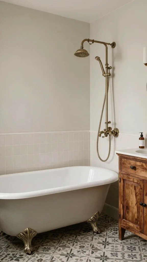 12 Double Shower Head Ideas for Walk-In Showers and Master Baths - 7. Vintage Charm: Antique Double Shower Heads 1