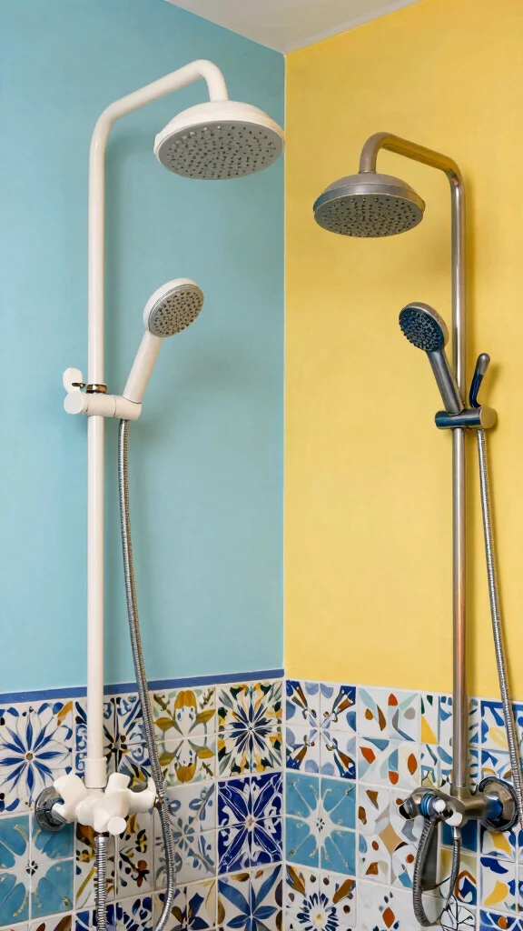 12 Double Shower Head Ideas for Walk-In Showers and Master Baths - 9. Artistic Flair: Unique Shower Head Designs 1