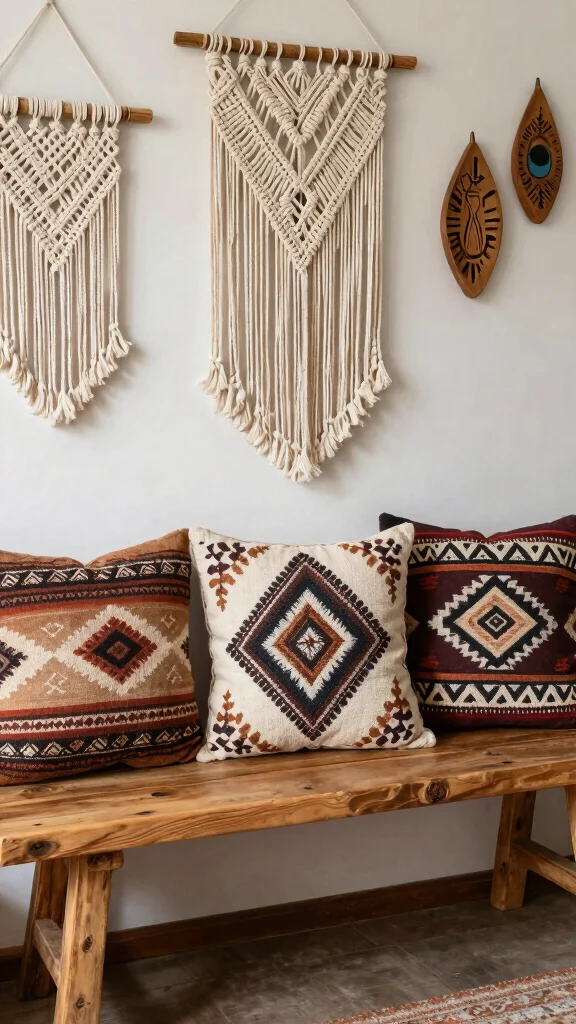 12 Embroidered Pillow Ideas for a Handmade Artisan Home Accent - 2. Ethnic Tribal Patterns 1