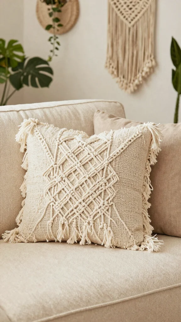 12 Fringe Pillow Ideas for a Boho Textured Statement-Making Detail - 3. Bohemian Macramé 1
