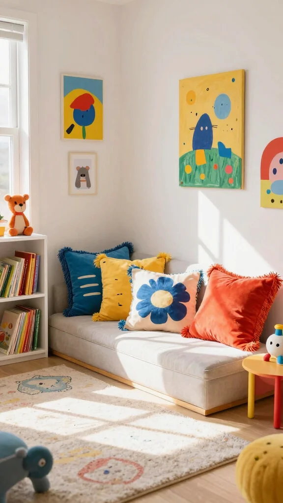 12 Fringe Pillow Ideas for a Boho Textured Statement-Making Detail - 6. Kid-Friendly Fun 1