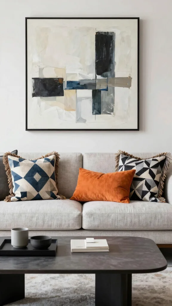 12 Fringe Pillow Ideas for a Boho Textured Statement-Making Detail - 9. Geometric Patterns 1