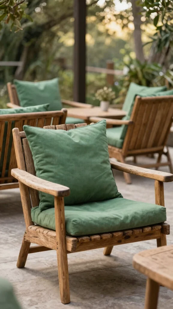 12 Green Pillow Ideas From Sage to Emerald for a Fresh Natural Look - 8. Rustic Pine Green Canvas Pillows 1