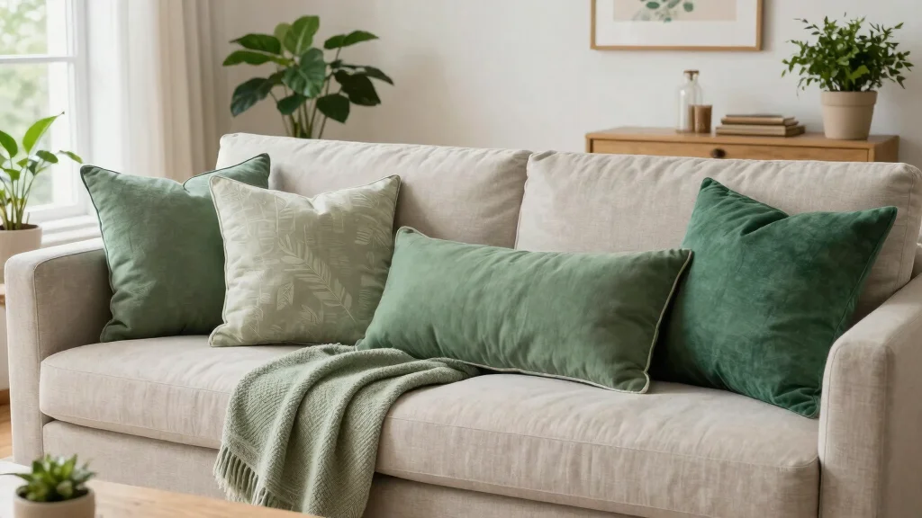 12 Green Pillow Ideas From Sage to Emerald for a Fresh Natural Look