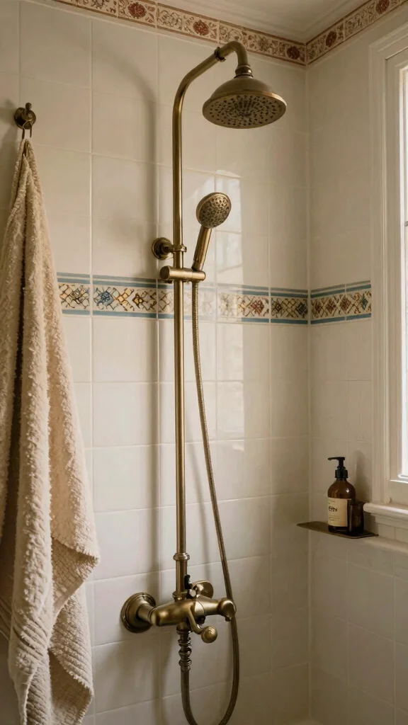 12 High-Pressure Shower Head Ideas for a Powerful Invigorating Shower - 10. Vintage-Style Shower Heads: Timeless Elegance 1
