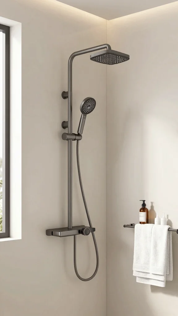 12 High-Pressure Shower Head Ideas for a Powerful Invigorating Shower - 11. Compact Shower Heads: Perfect for Small Spaces 1
