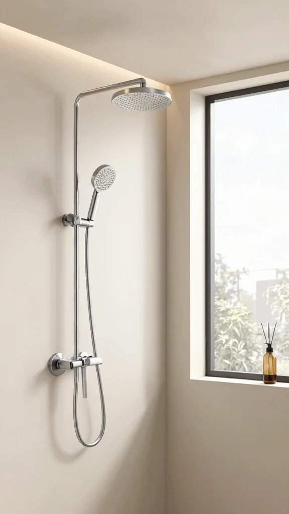 12 High-Pressure Shower Head Ideas for a Powerful Invigorating Shower - 6. Wall-Mounted vs. Ceiling-Mounted Shower Heads 1