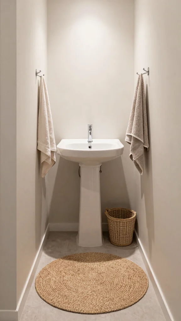 12 Jute Rug Ideas for the Bathroom for a Natural Earthy Texture - 8. Use Small Rugs for Entryways 1