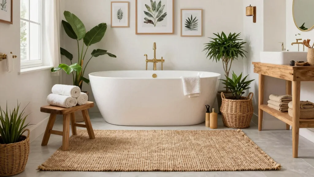 12 Jute Rug Ideas for the Bathroom for a Natural Earthy Texture