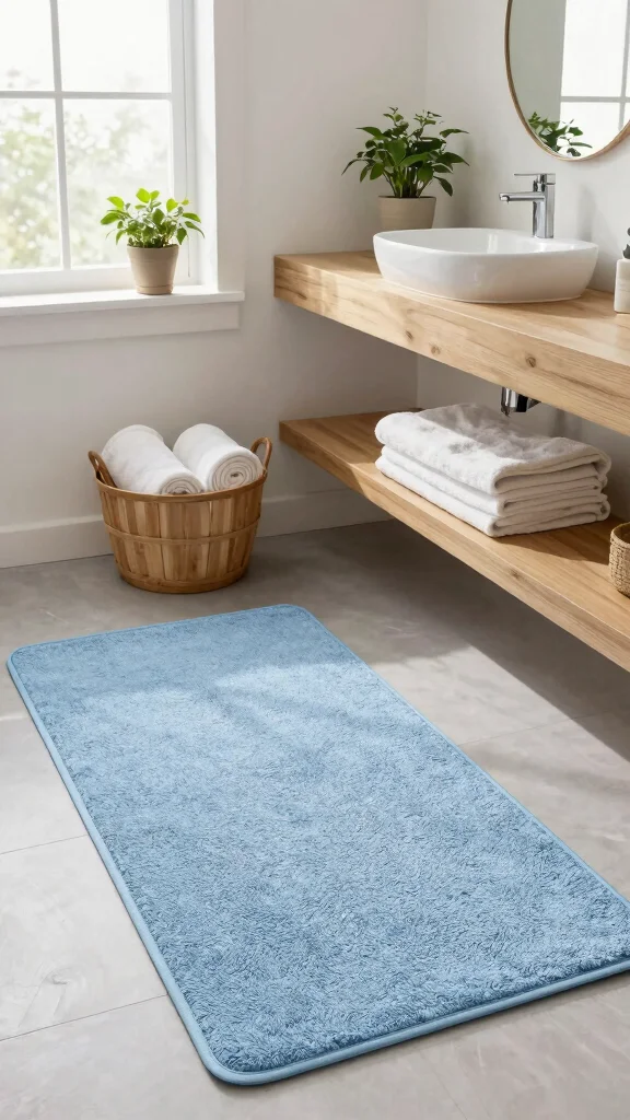 12 Long Bathroom Rug Ideas for Runners and Extended Vanity Spaces - 1. Eco-Friendly Cotton Runner 1
