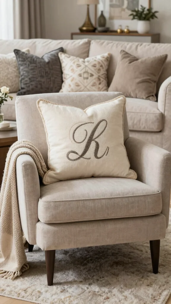 12 Long Pillow Ideas for King Beds Lumbar Support and Sofa Styling - 9. Personalized Long Pillows 1