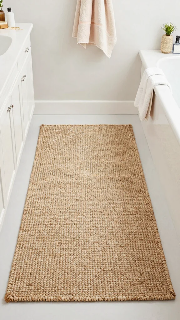 12 Luxury Bathroom Rug Ideas for a High-End Hotel-Quality Feel - 5. Woven Wonders 1